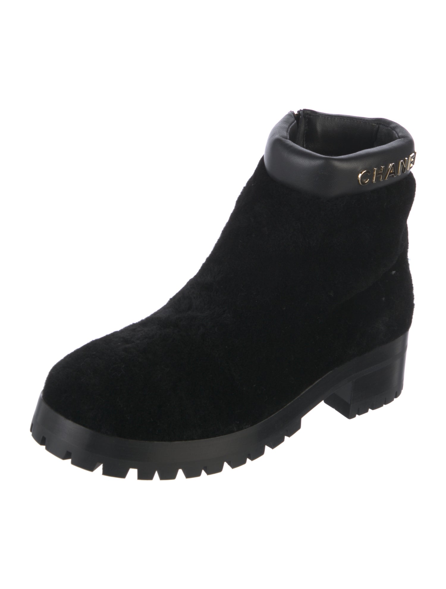 Chanel 2022 Interlocking CC Logo Combat Boots