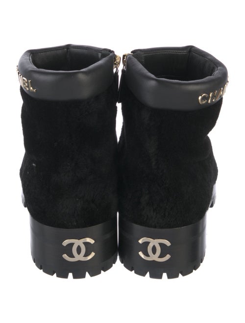 Chanel 2022 Interlocking CC Logo Combat Boots