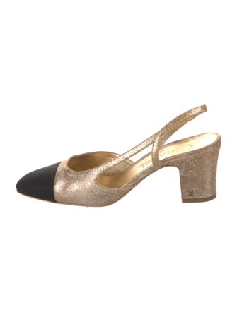 Chanel Printed Slingback Pumps