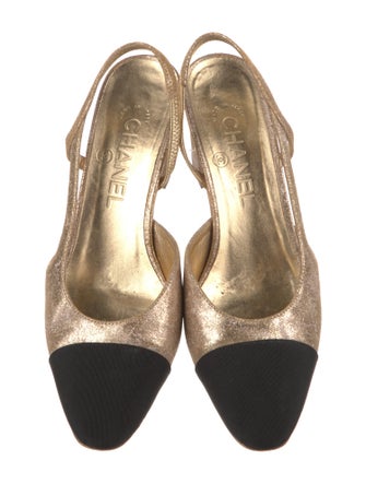 Chanel Printed Slingback Pumps