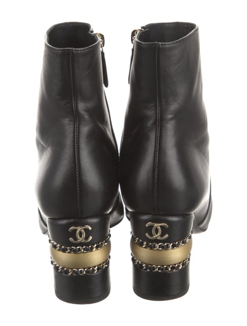 Chanel Interlocking CC Logo Leather Boots