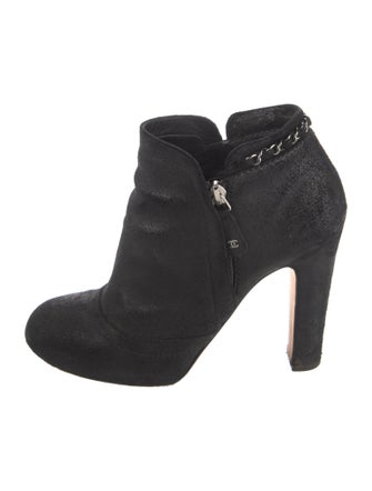 Chanel 2014 Interlocking CC Logo Boots