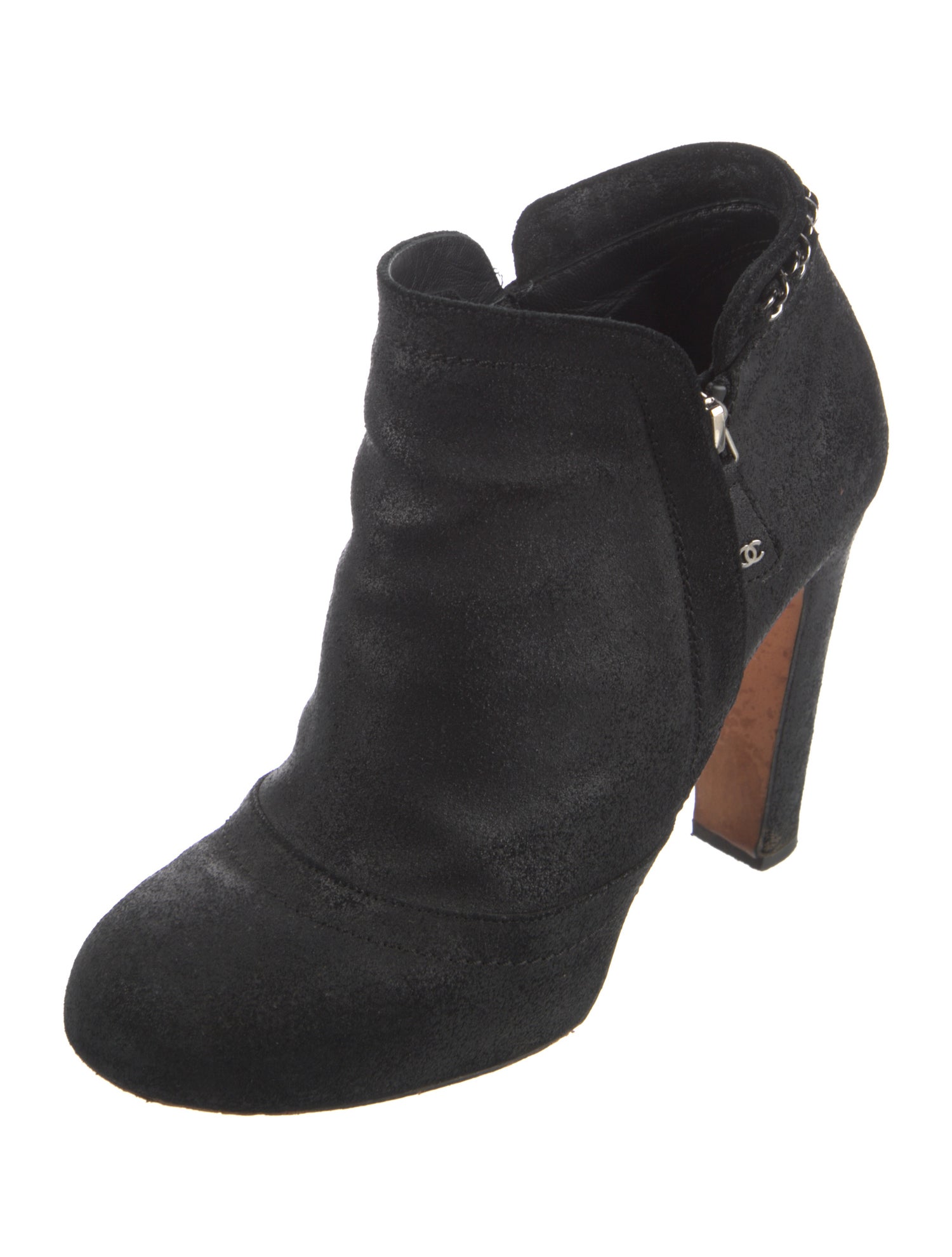 Chanel 2014 Interlocking CC Logo Boots