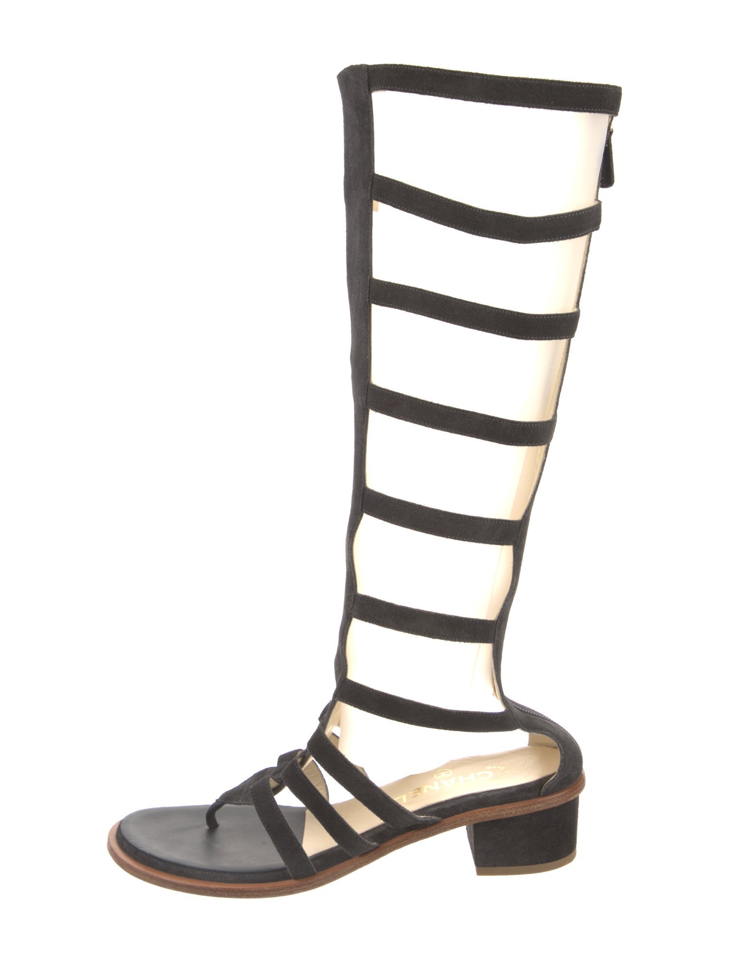 Chanel 2015 Interlocking CC Logo Gladiator Sandals
