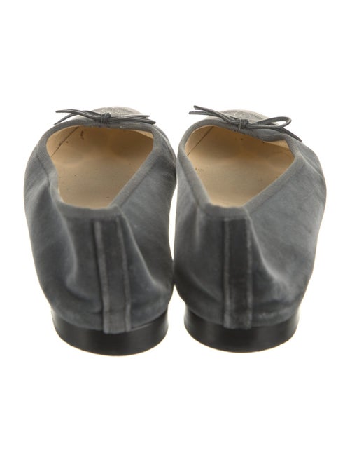 Chanel Interlocking CC Logo Velvet Ballet Flats