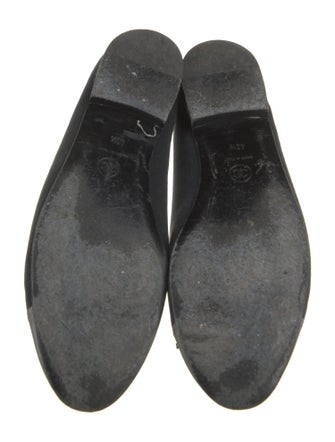 Chanel Interlocking CC Logo Velvet Ballet Flats