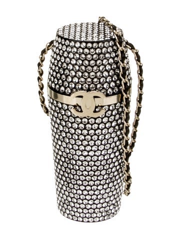 Chanel Evening Bags Crystal-Embellished Lipstick Case on Chain