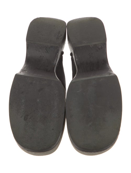 Chanel Interlocking CC Logo Suede Mules