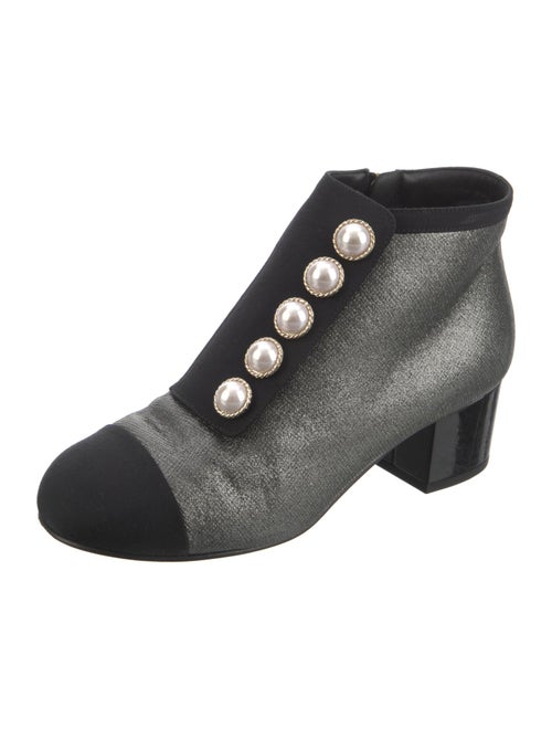 Chanel 2017 Interlocking CC Logo Lace-Up Boots