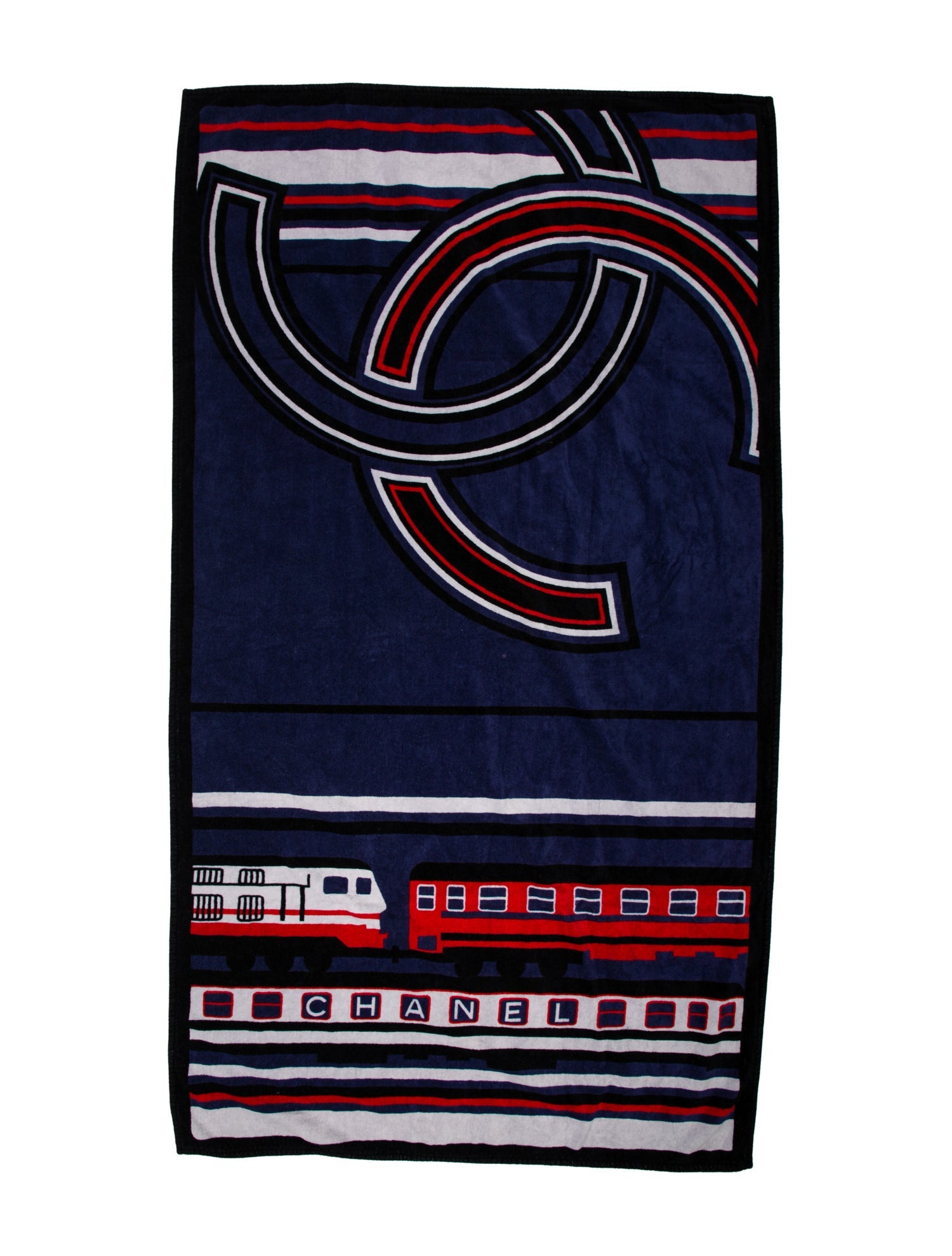 Chanel CC Train Cars Beach Towel