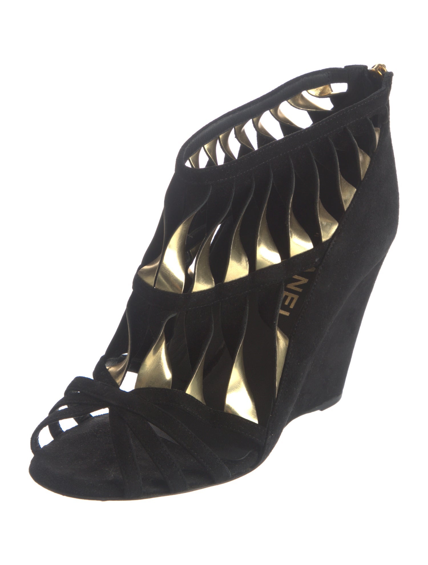 Chanel 2010 Interlocking CC Logo Gladiator Sandals