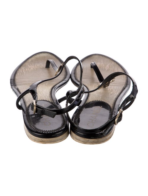 Chanel 2013 Interlocking CC Logo T-Strap Sandals