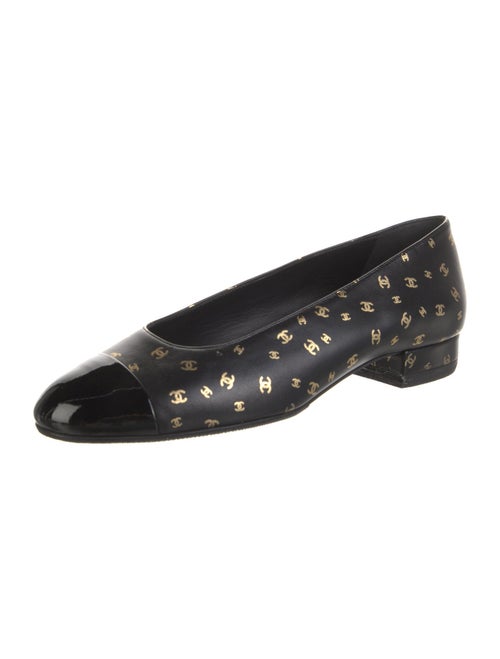 Chanel Interlocking CC Logo Leather Flats