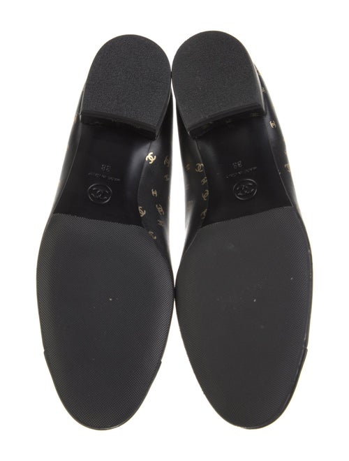 Chanel Interlocking CC Logo Leather Flats
