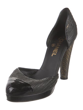 Chanel 2008 Interlocking CC Logo D'Orsay Pumps