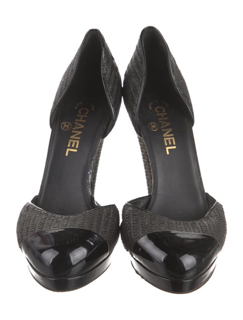 Chanel 2008 Interlocking CC Logo D'Orsay Pumps