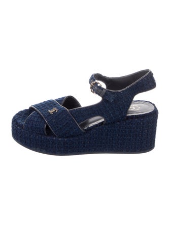 Chanel 2023 Interlocking CC Logo Espadrilles