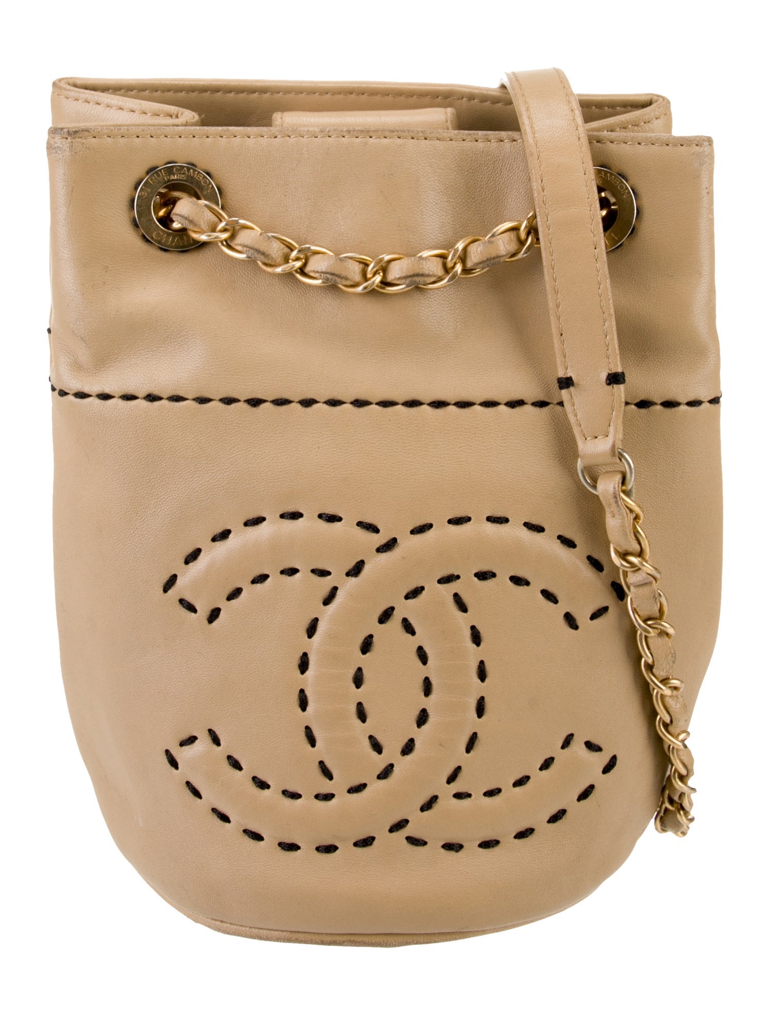 Chanel CC Stitched Bucket Bag