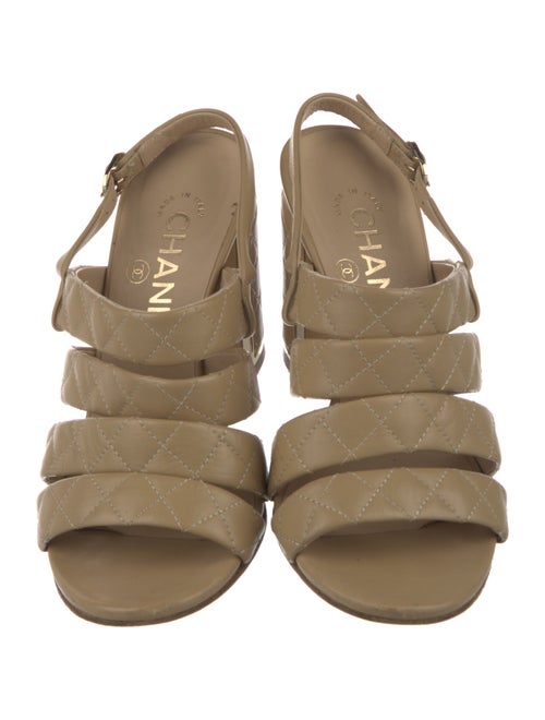 Chanel 2016 Interlocking CC Logo Slingback Sandals