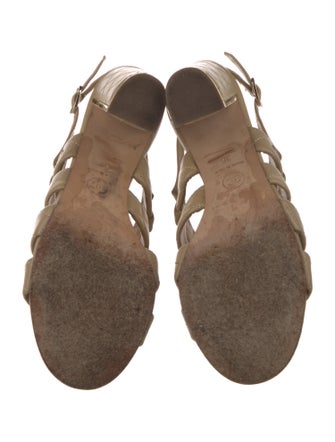 Chanel 2016 Interlocking CC Logo Slingback Sandals