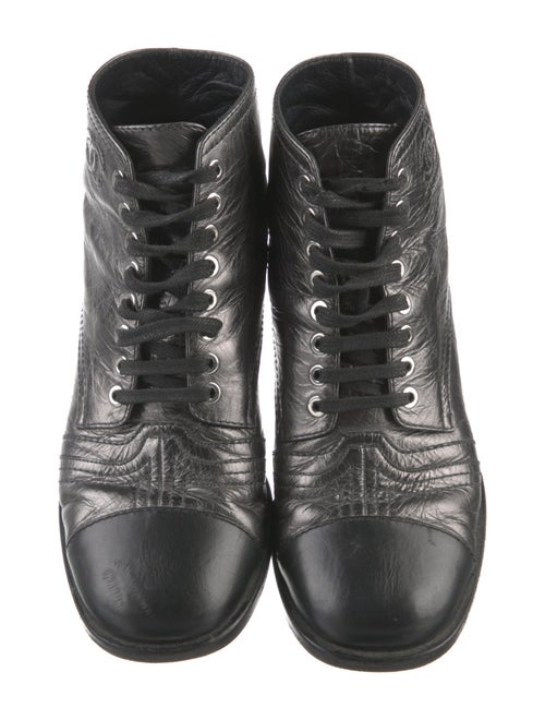 Chanel 2018 Interlocking CC Logo Combat Boots