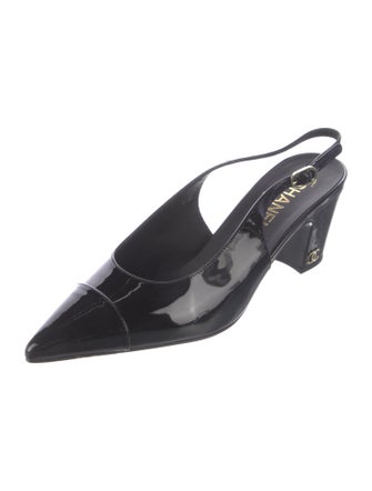 Chanel 2023 Interlocking CC Logo Slingback Pumps