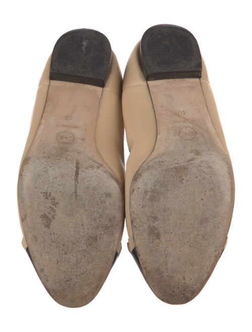 Chanel Interlocking CC Logo Leather Ballet Flats