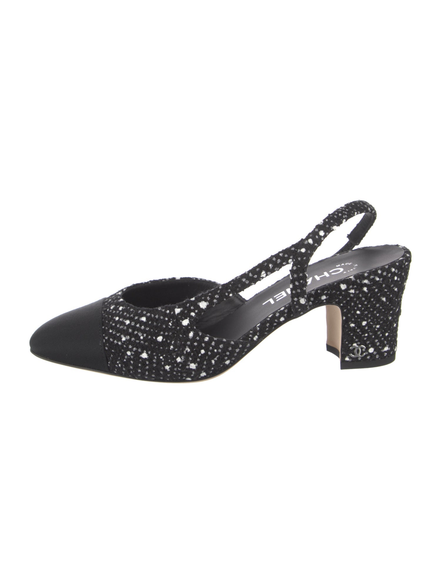 Chanel 2023 Interlocking CC Logo Slingback Pumps