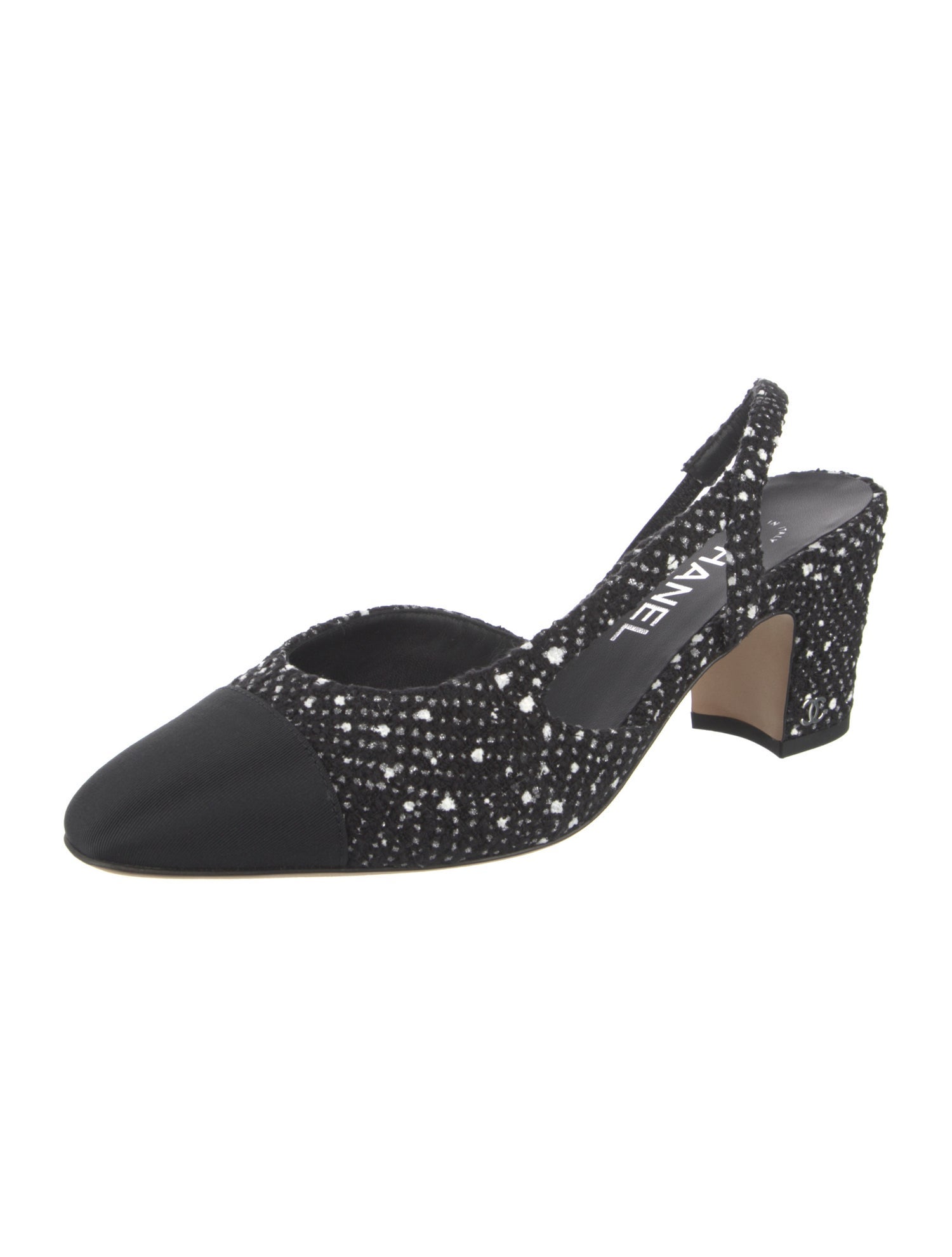 Chanel 2023 Interlocking CC Logo Slingback Pumps