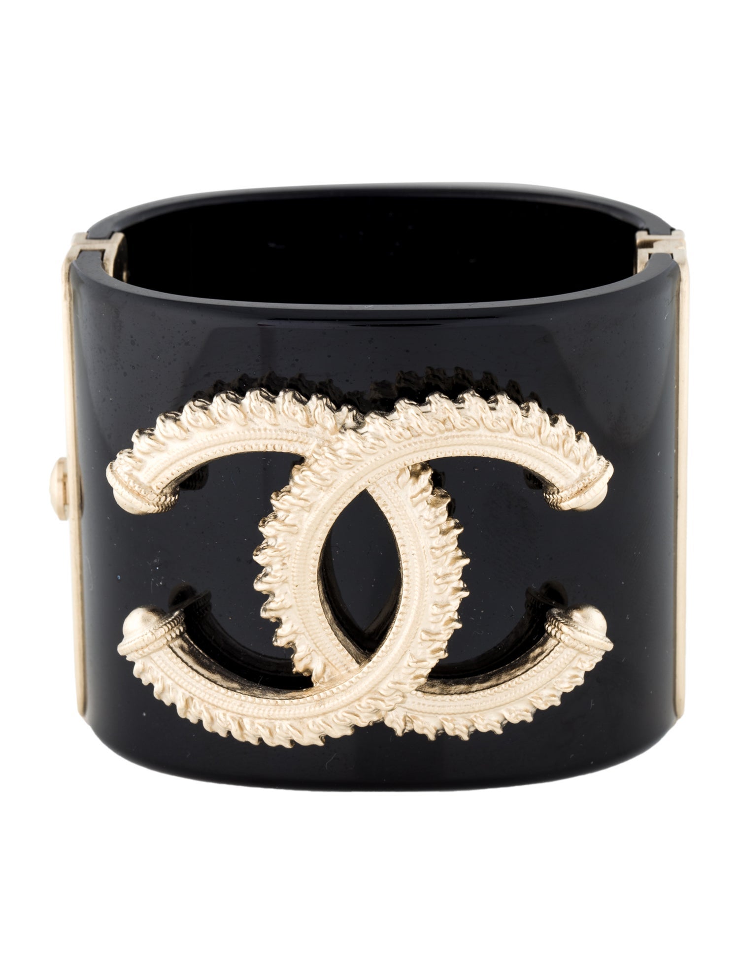 Chanel Resin CC Cuff Bracelet
