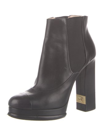 Chanel 2013 Interlocking CC Logo Chelsea Boots