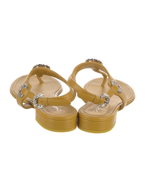 Chanel 2022 Interlocking CC Logo T-Strap Sandals