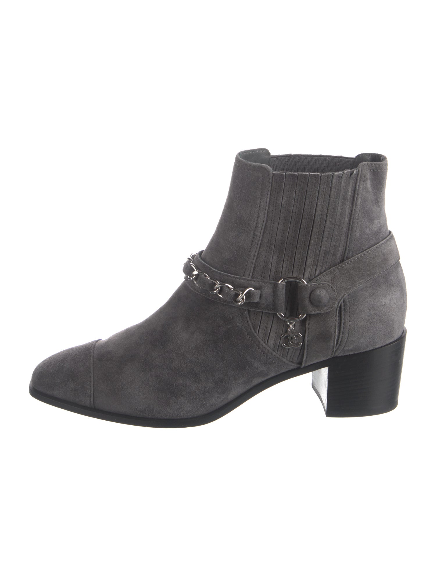 Chanel 2018 Interlocking CC Logo Moto Boots