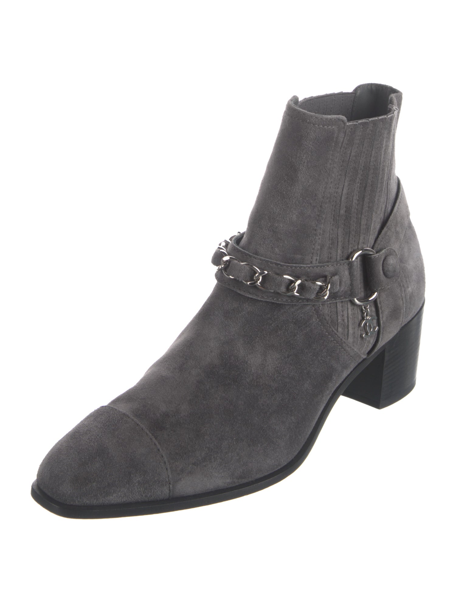 Chanel 2018 Interlocking CC Logo Moto Boots