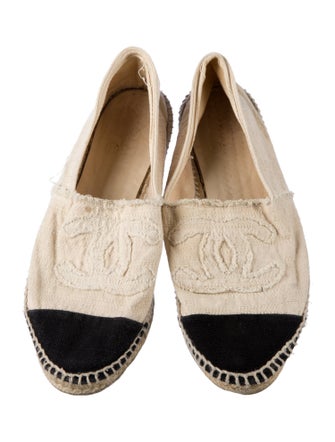 Chanel Interlocking CC Logo Canvas Espadrilles