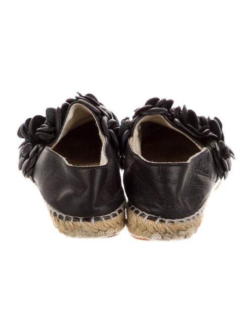 Chanel Interlocking CC Logo Leather Espadrilles