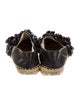 Chanel Interlocking CC Logo Leather Espadrilles