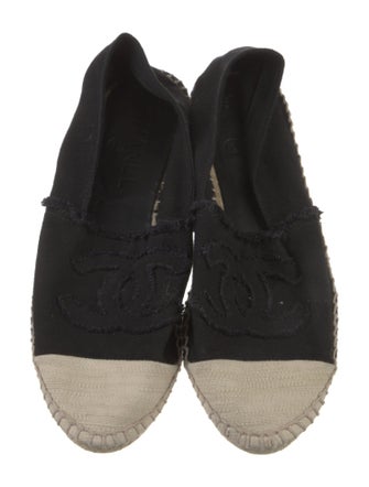 Chanel Interlocking CC Logo Canvas Espadrilles