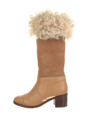 Chanel Interlocking CC Logo Suede Riding Boots