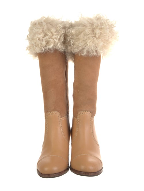 Chanel Interlocking CC Logo Suede Riding Boots