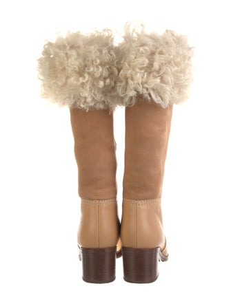 Chanel Interlocking CC Logo Suede Riding Boots