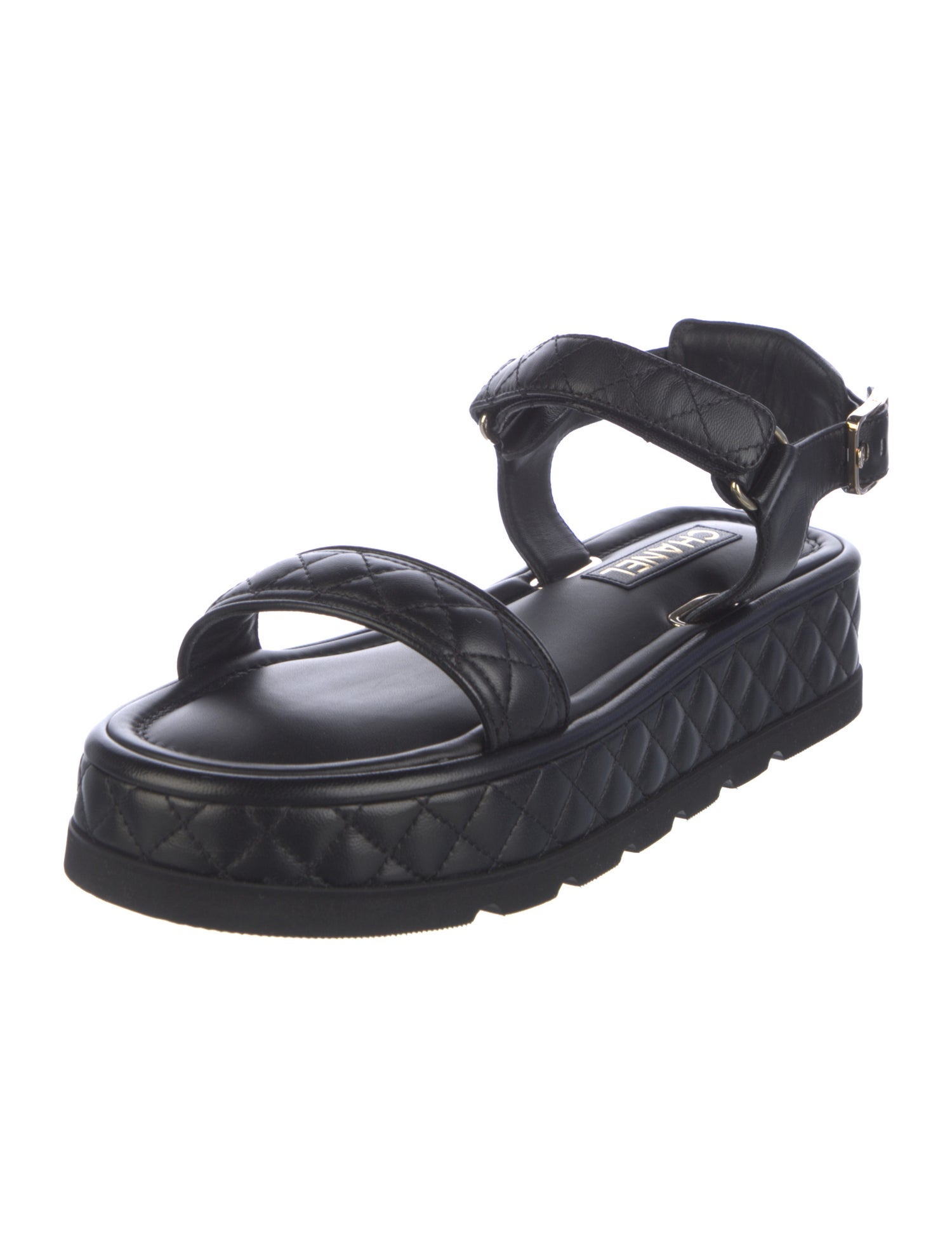 Chanel 2022 Interlocking CC Logo Sandals