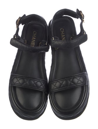 Chanel 2022 Interlocking CC Logo Sandals