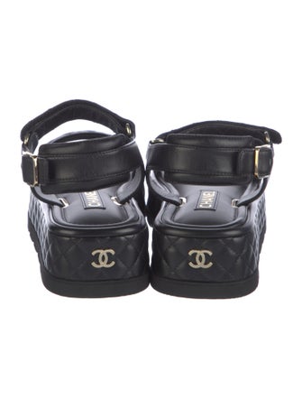 Chanel 2022 Interlocking CC Logo Sandals