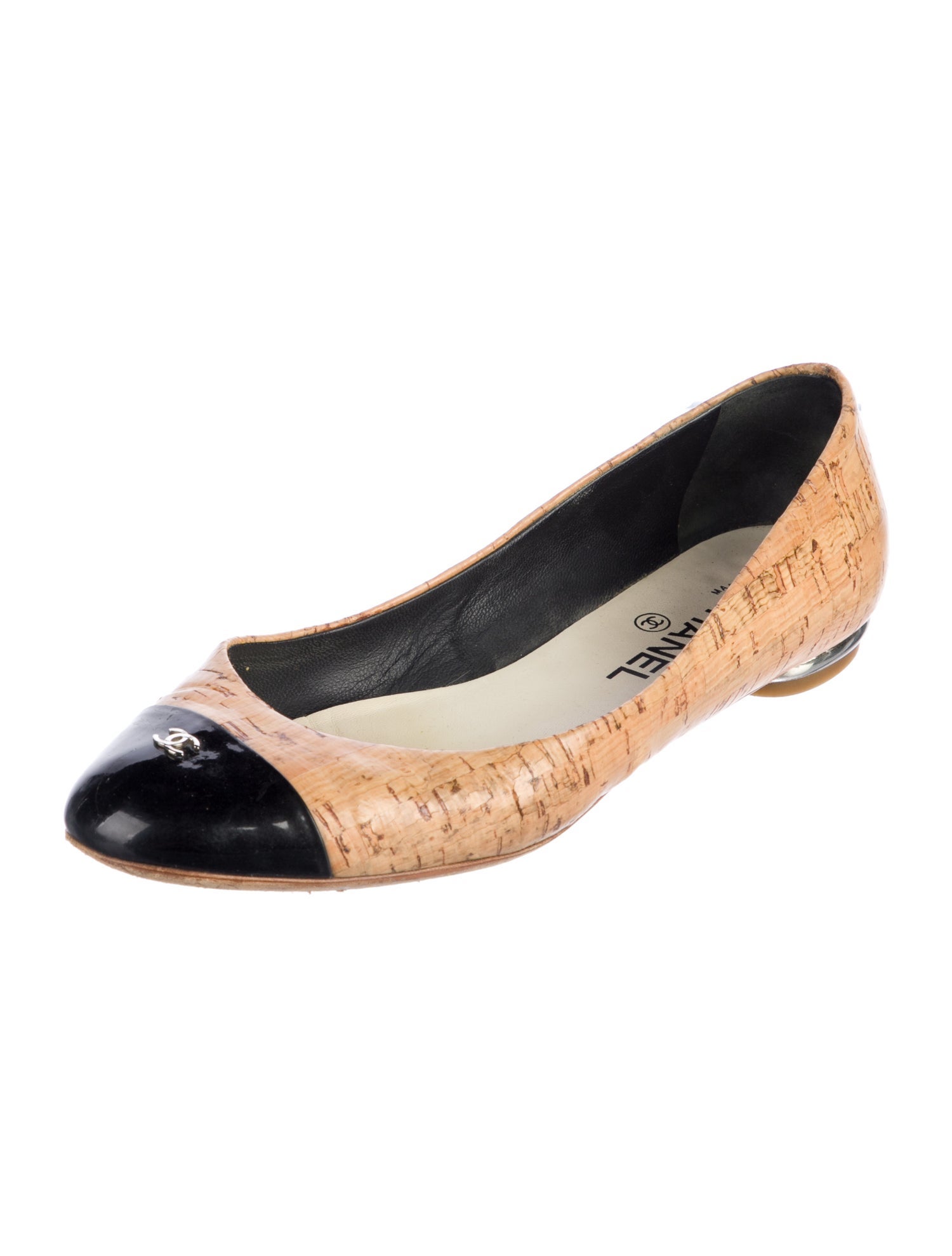 Chanel 2011 Interlocking CC Logo Ballet Flats