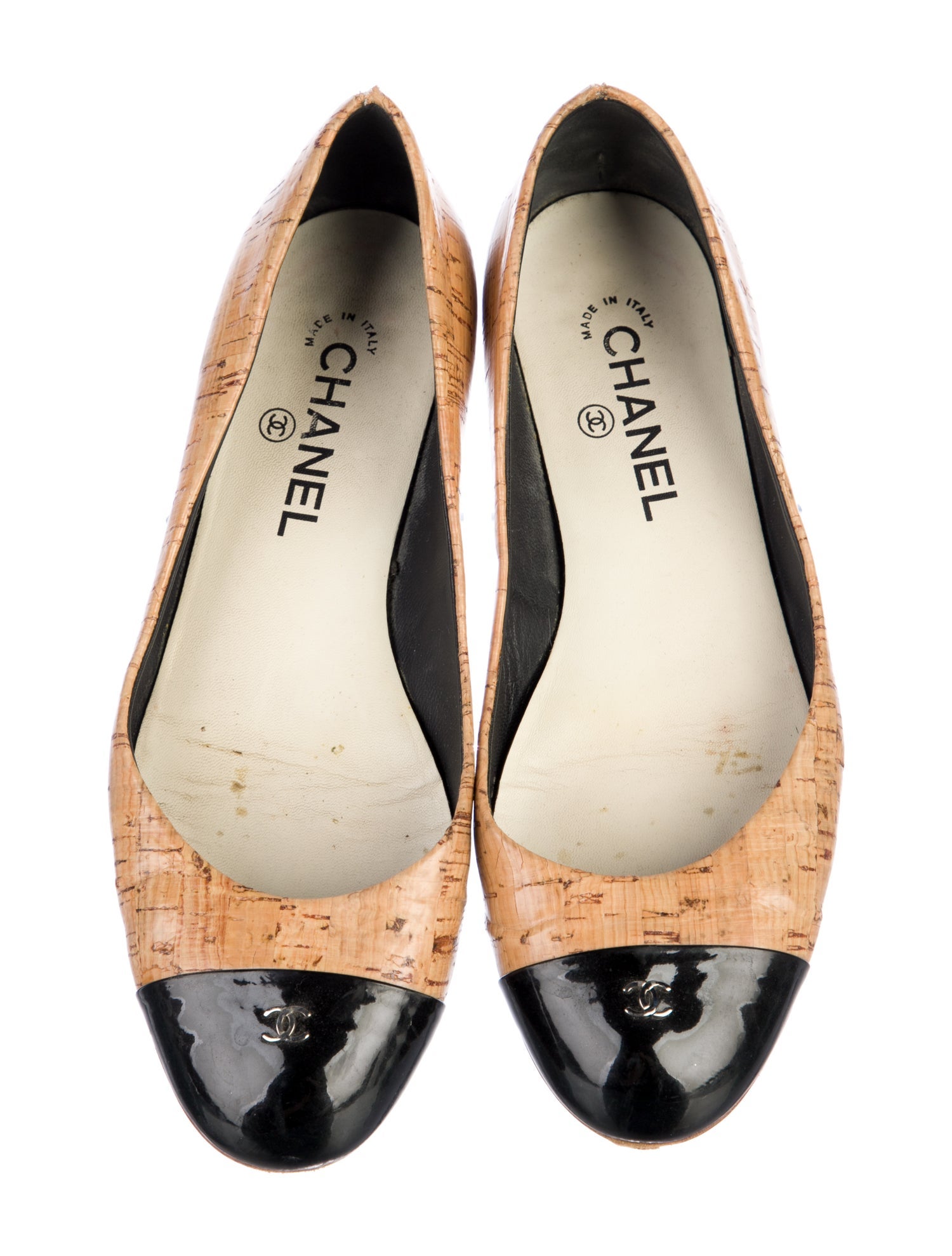 Chanel 2011 Interlocking CC Logo Ballet Flats