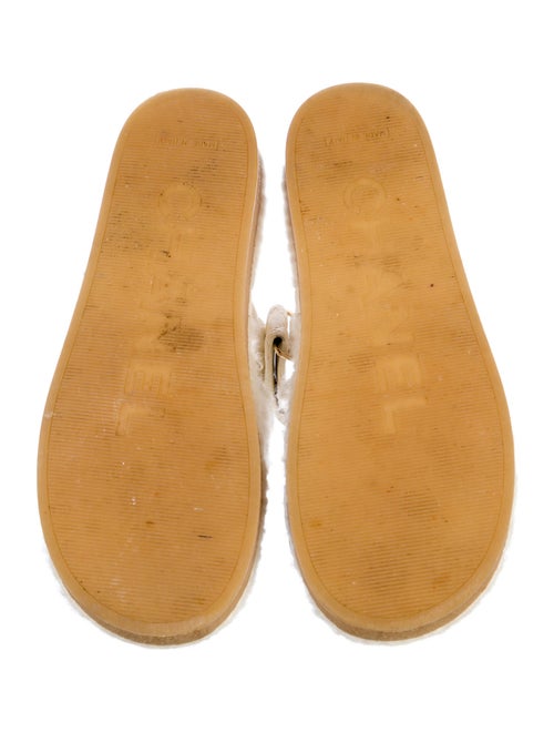 Chanel Interlocking CC Logo Leather Slides