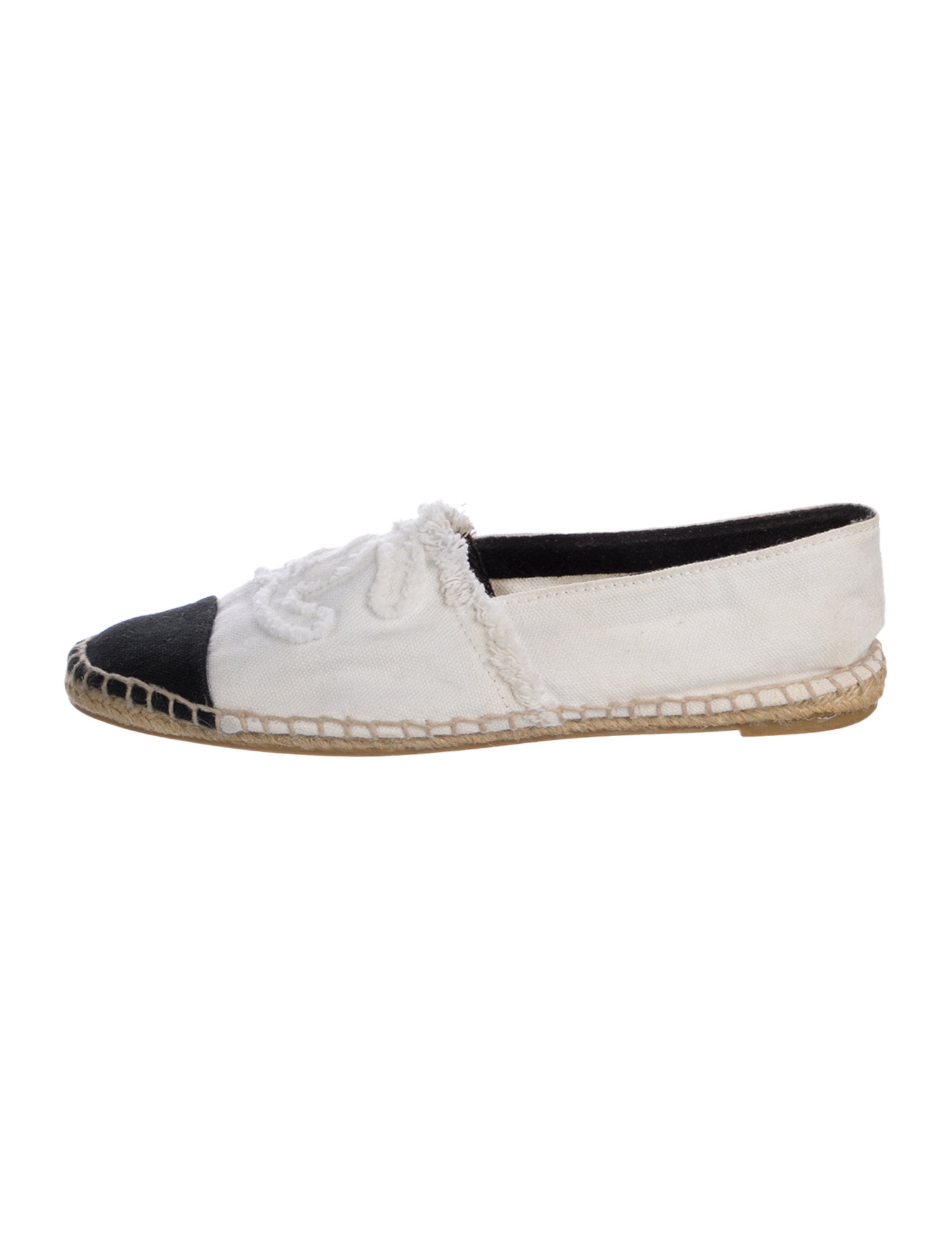 Chanel Interlocking CC Logo Canvas Espadrilles