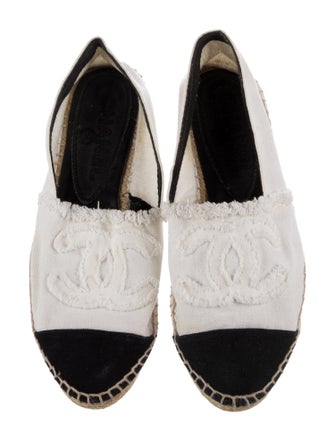 Chanel Interlocking CC Logo Canvas Espadrilles