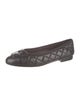 Chanel Interlocking CC Logo Leather Ballet Flats